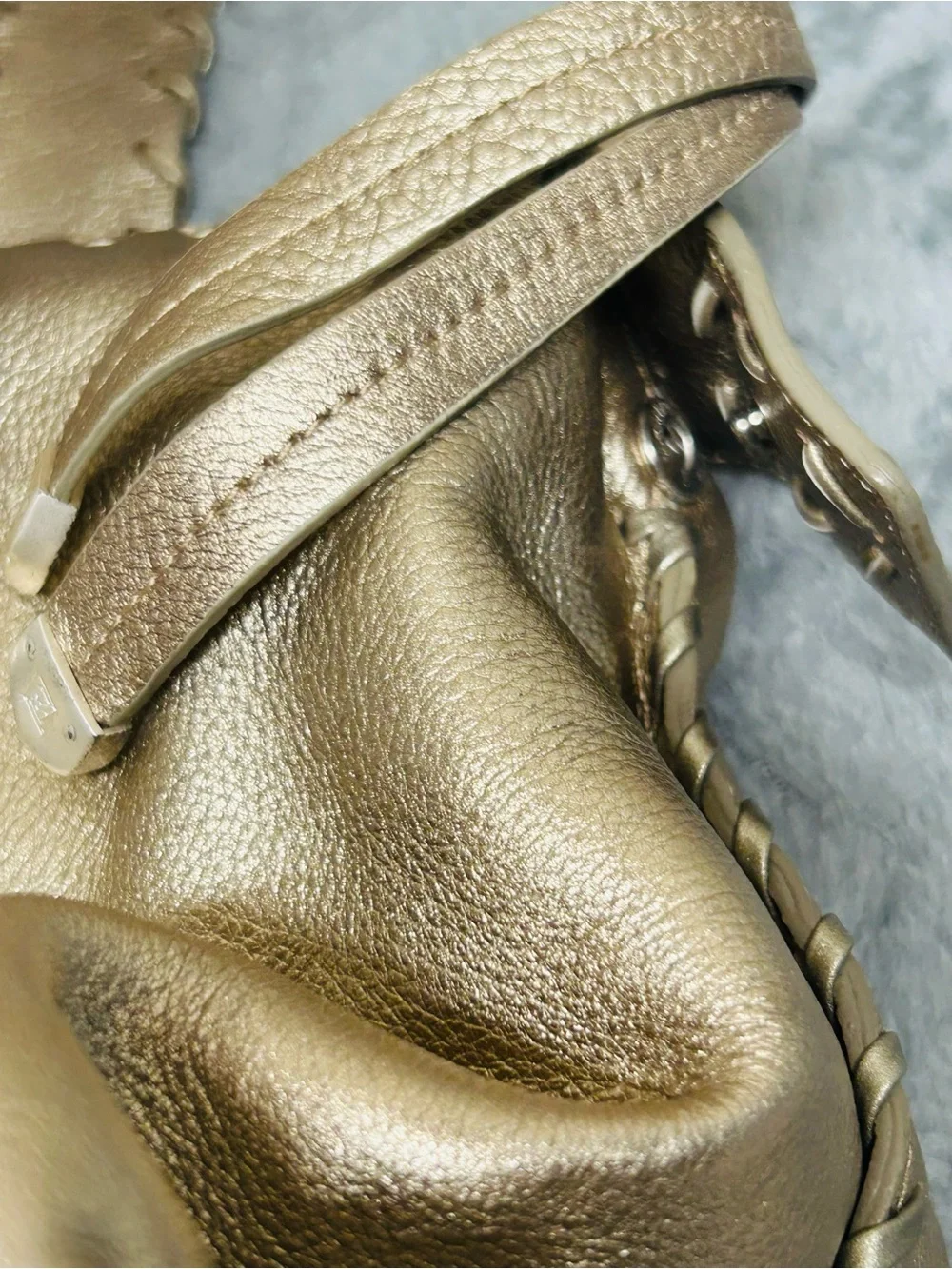 Michael Kors Golden Metallic Leather bag